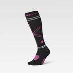 Reflective Running Socks Women | Black / Pink