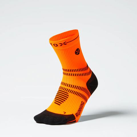Running Ankle Socks Women | Orange Fluo / Black