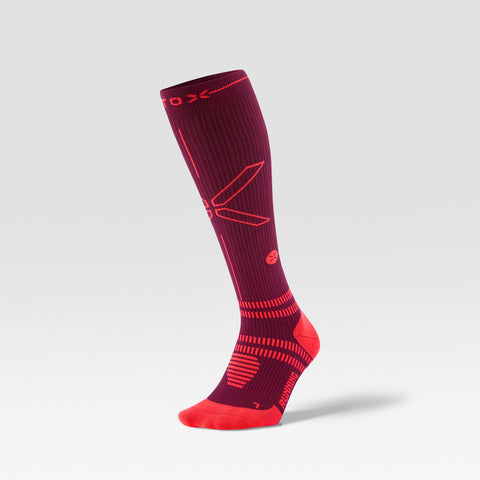 Running Socks Women | Bordeaux / Orange