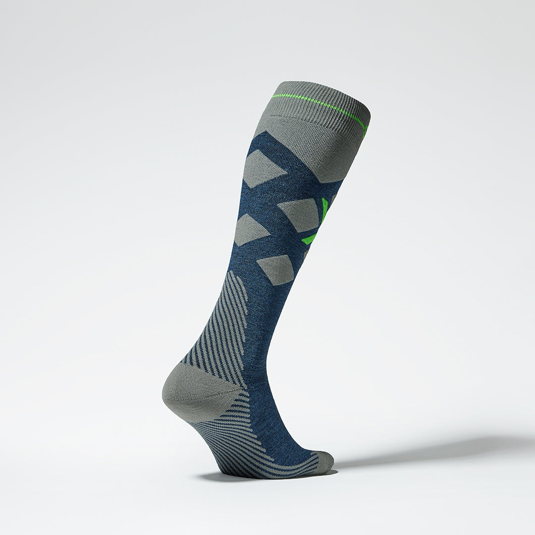 Merino Skiing Socks Men | Blue / Green