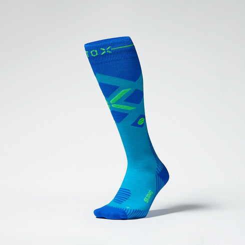 Merino Skiing Socks Men | Turquoise / Cobalt