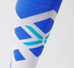 Merino Skiing Socks Men | White / Cobalt