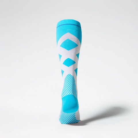 Merino Skiing Socks Women | White / Turquoise