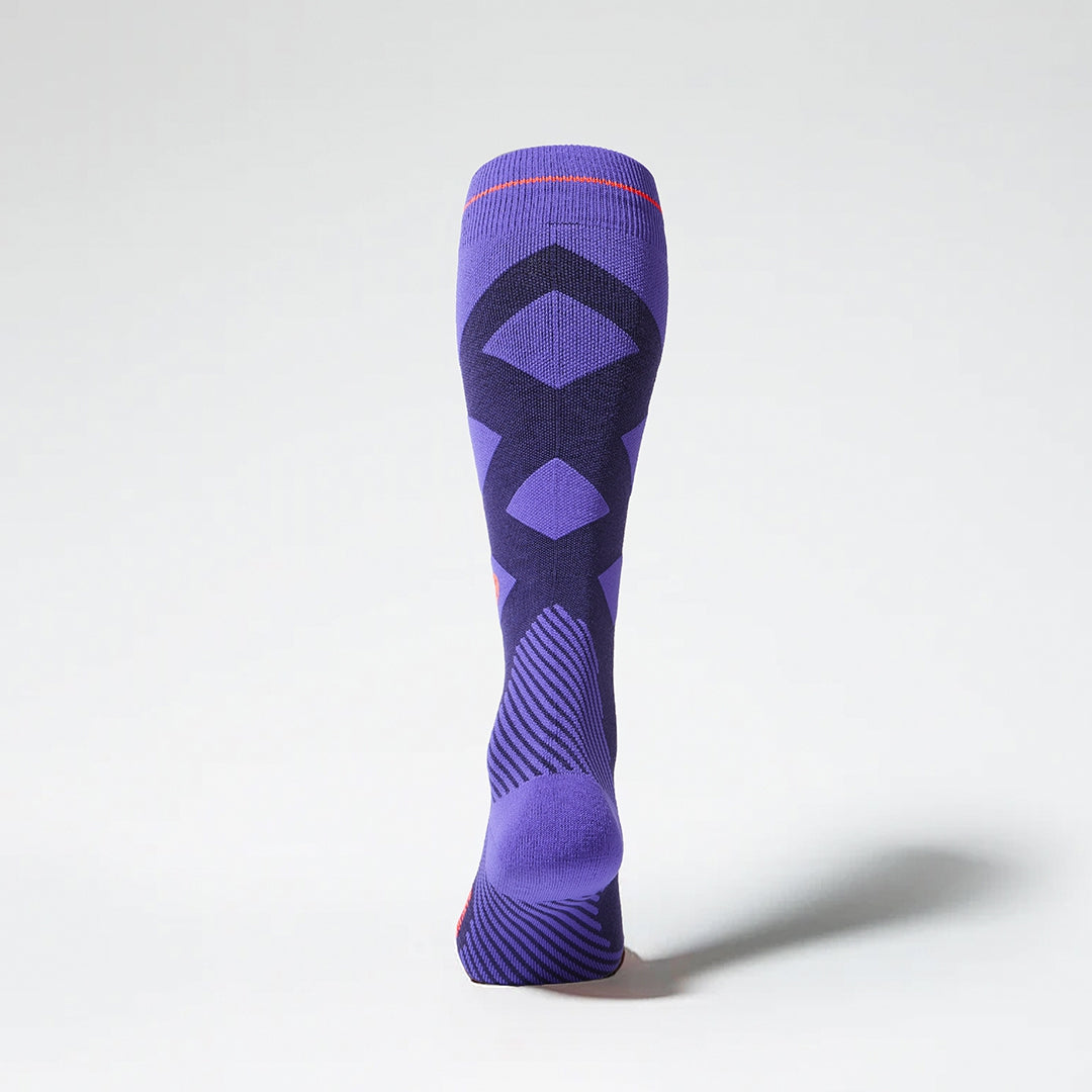 Merino Skiing Socks Women | Purple / OrangeFluo