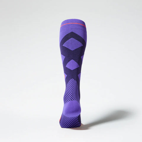 Merino Skiing Socks Women | Purple / OrangeFluo