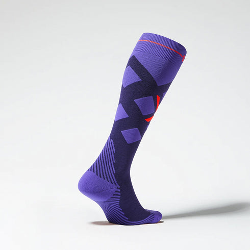 Merino Skiing Socks Women | Purple / OrangeFluo