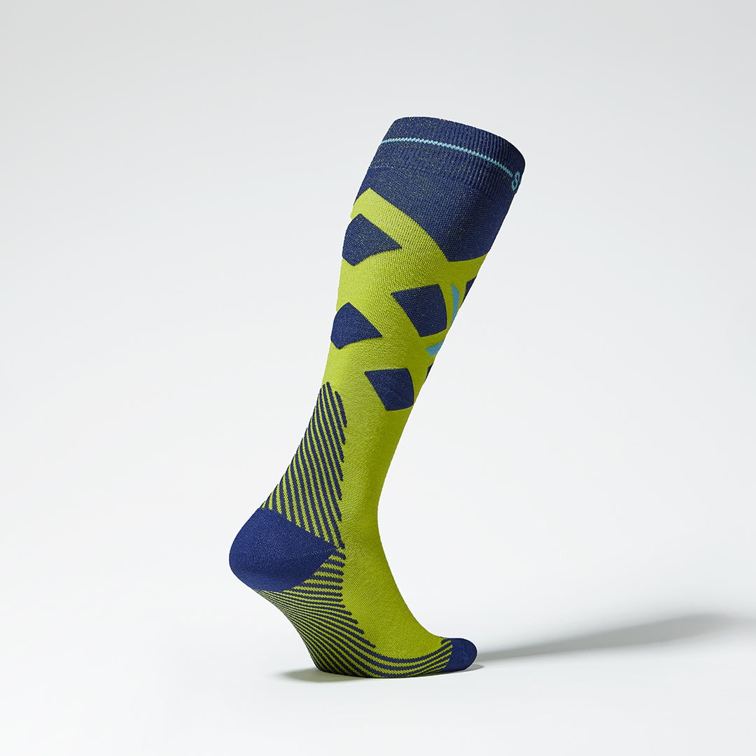 Merino Skiing Socks Men | Yellow / Blue