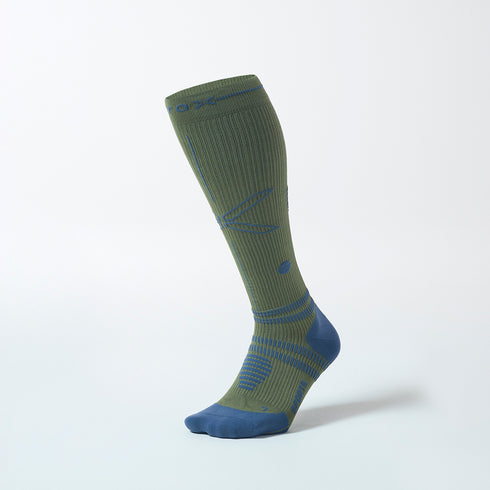 Sports Socks Men | Army Green / Dark Blue