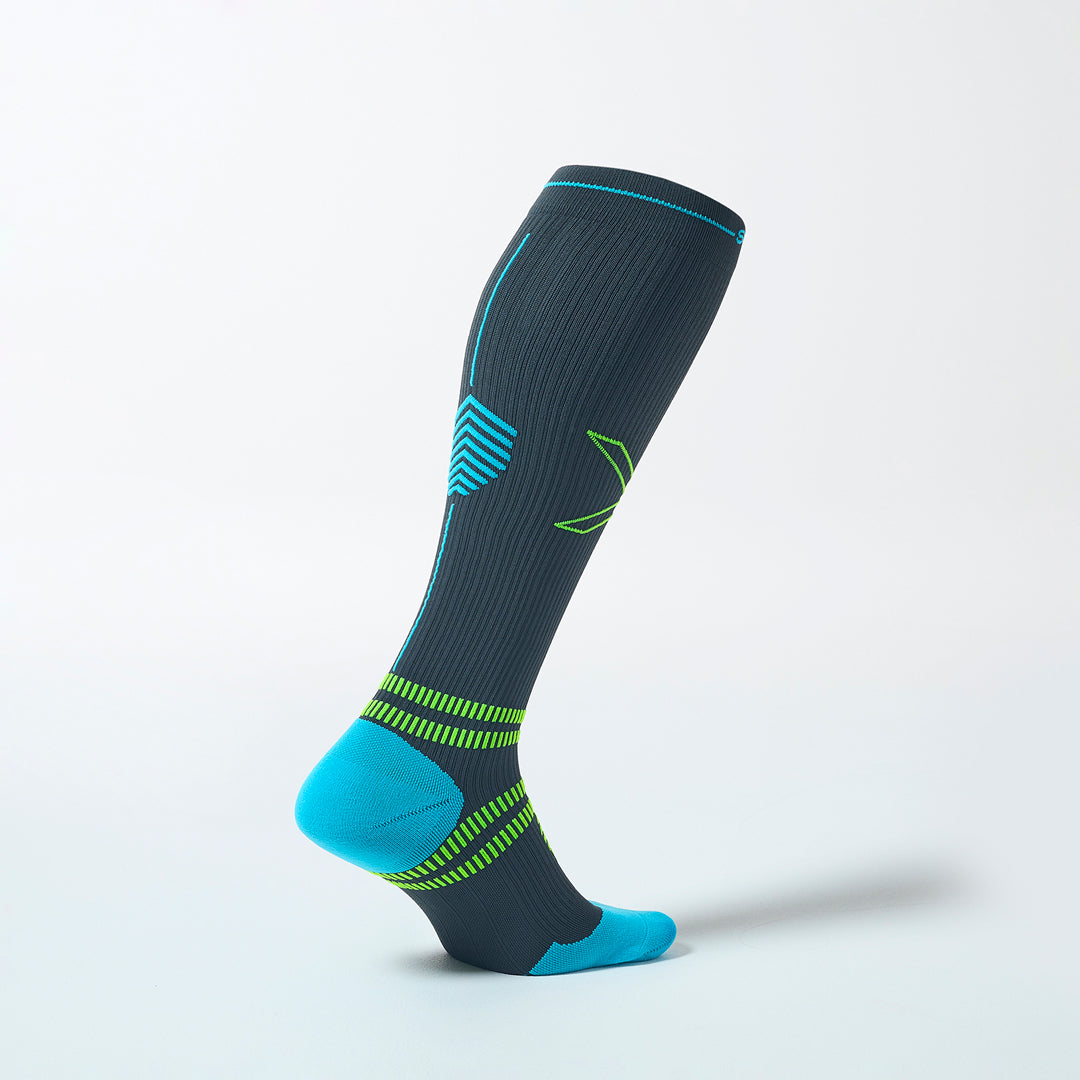 Sports Socks Men | Charcoal / Bright Blue