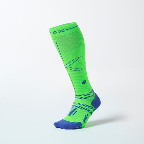 Sports Socks Men | Green Fluo / Blue