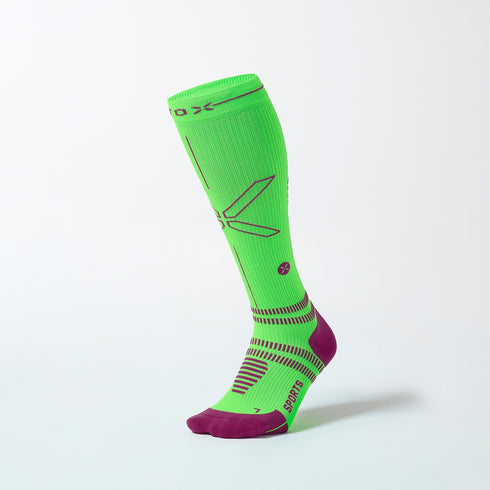 Sports Socks Women | Green Fluo / Magenta