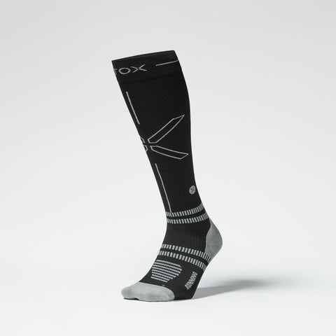 Ultralight Running Socks Women | Black / Grey
