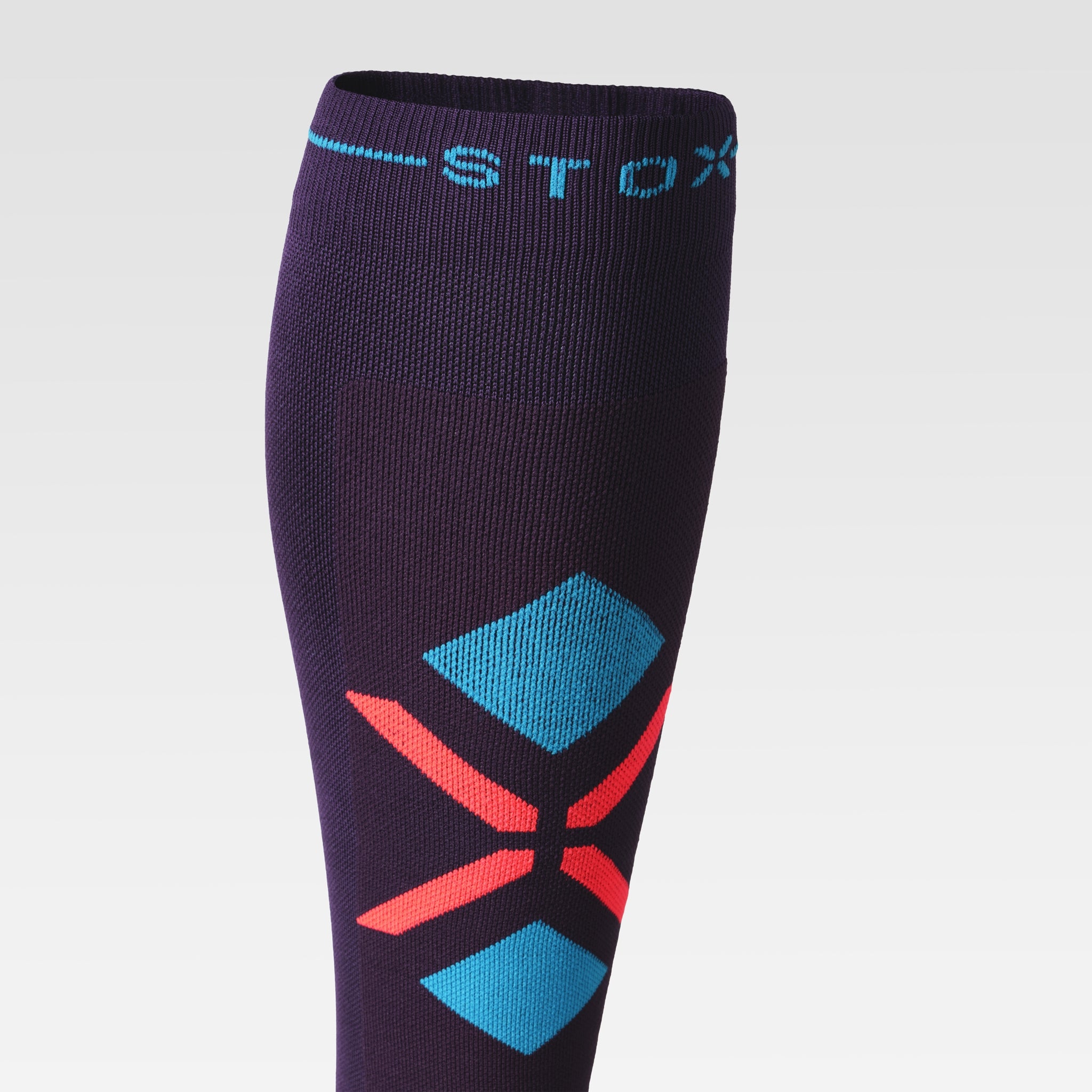 Ultralight Skiing Socks Women | Purple / Red Fluo