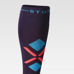 Ultralight Skiing Socks Women | Purple / Red Fluo