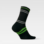 Reflective Running Ankle Socks Men | Black / Green Fluo