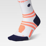 Running Ankle Socks Women | White / Orange Fluo