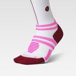 Running Socks Women | White / Bordeaux
