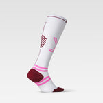 Running Socks Women | White / Bordeaux