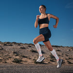 Running Socks Women | White / Orange Fluo