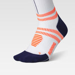 Running Socks Women | White / Orange Fluo