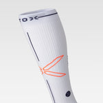 Running Socks Women | White / Orange Fluo