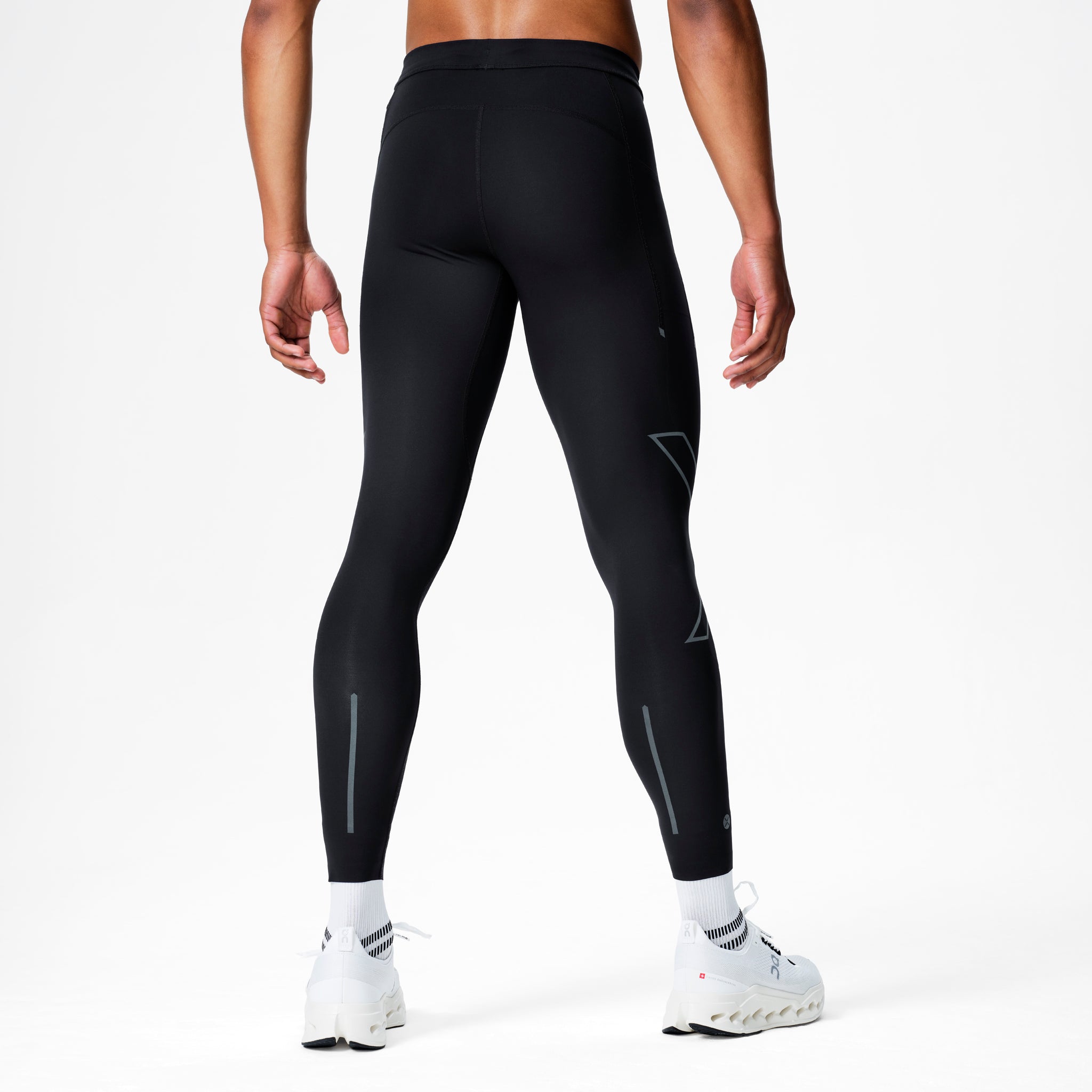 レッグウェア ANS DOTSLOEVNER TIGHTS (KNIT) Black/Gray Running Tights Men | Black / Light Grey