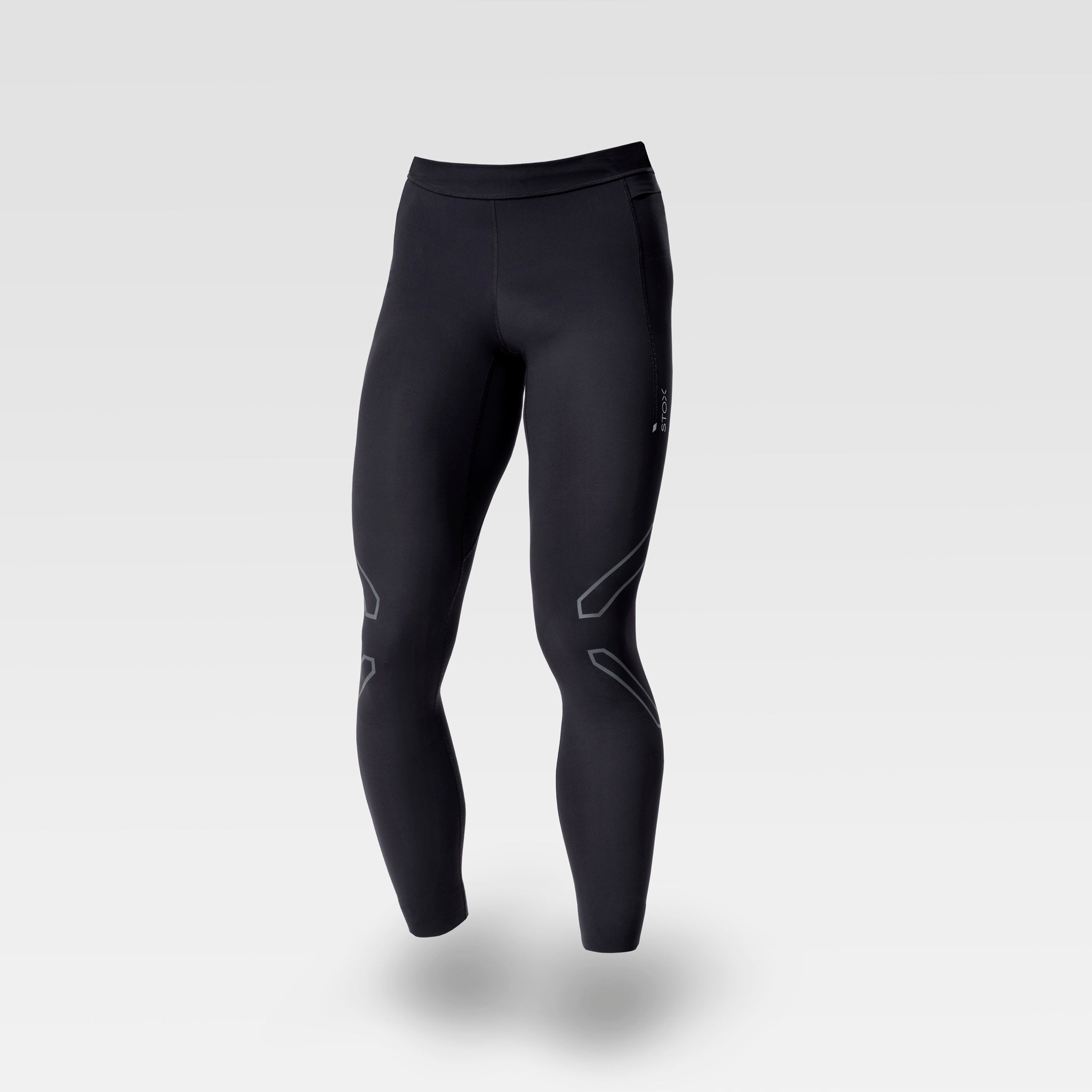 Running Tights Men | Black / Light Grey