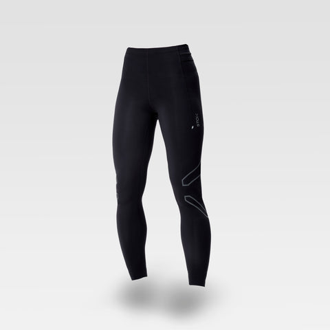 Running Tights Women | Black / Light Grey