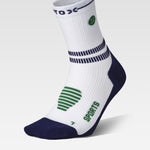 Sports Ankle Socks Men | White / Navy / Green