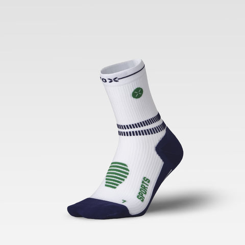 Sports Ankle Socks Men | White / Navy / Green