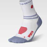 Sports Ankle Socks Women | White / Blue / Red