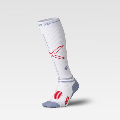 Sports Socks Women | White / Blue / Red